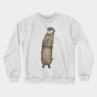 Otter and Flowers Crewneck Sweatshirt